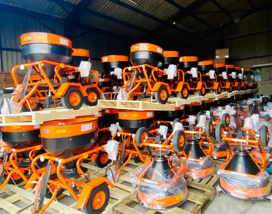 Gritex range of pedestrian and towable salt spreaders