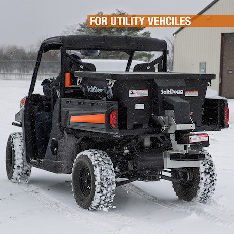 SaltDogg SHPE0400 fitted to UTV during winter snow spreading