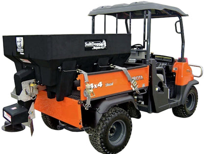 SaltDogg SHPE0750 450L hopper salt spreader fitted to a Kubota utility vehicle
